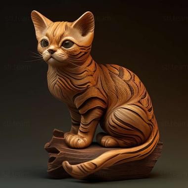 3D модель Азиатская кошка (STL)